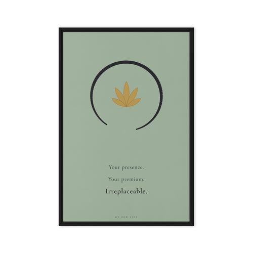 My Zen Life gallery-quality framed canvas print, 24 by 36 inches, black frame