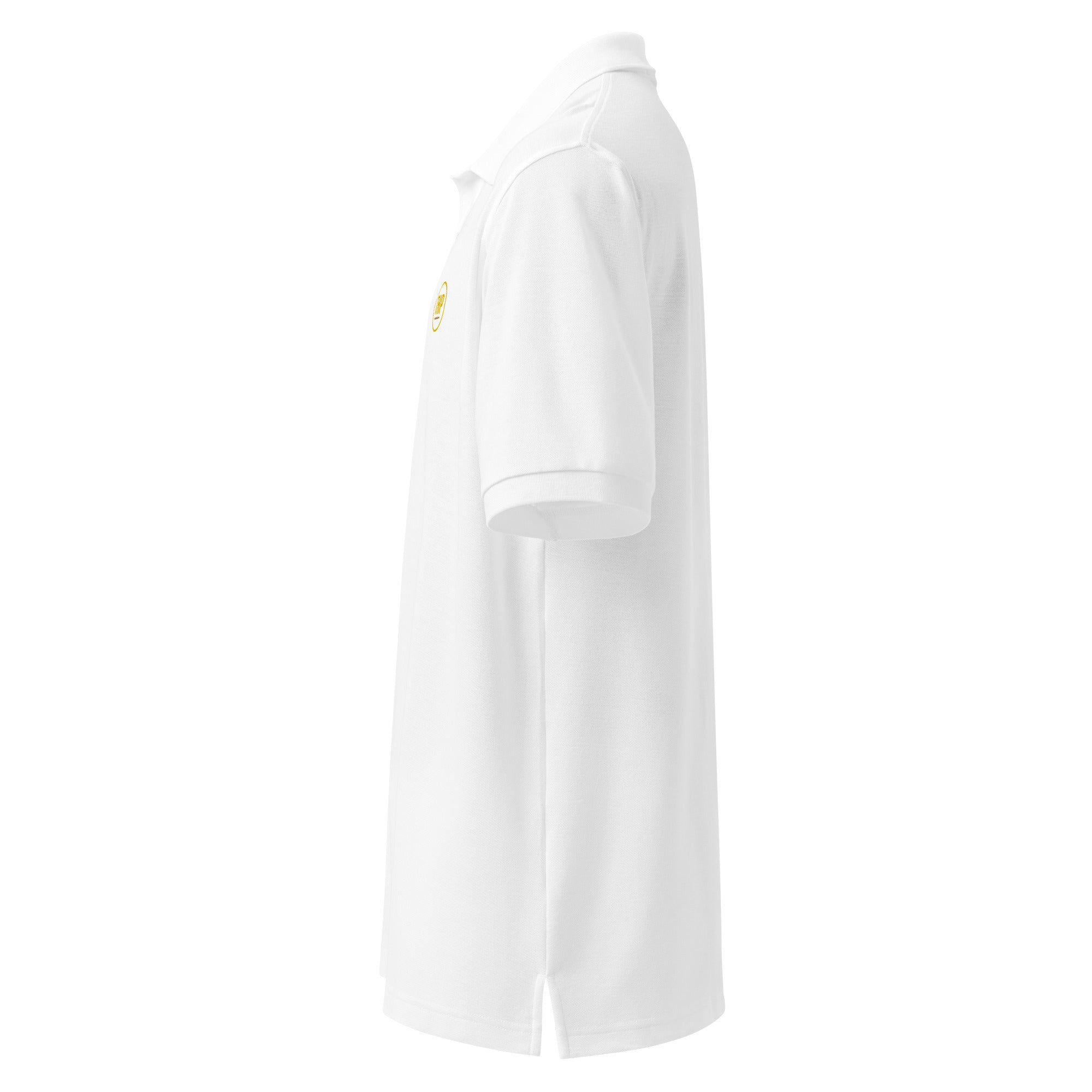 The Human Premium embroidered polo shirt, collar and embroidery detail