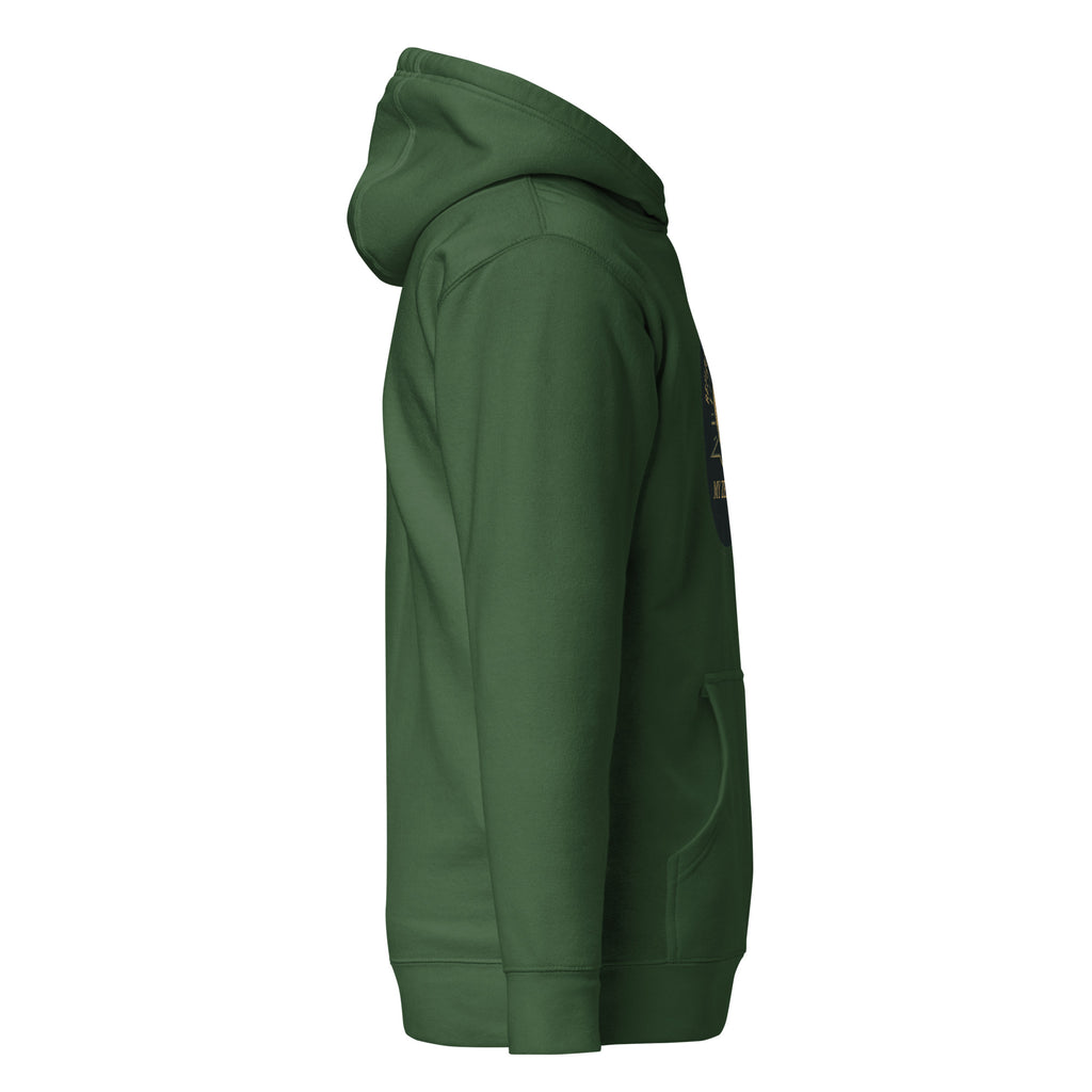 My Zen Life Unisex Hoodie in forest green, right side view