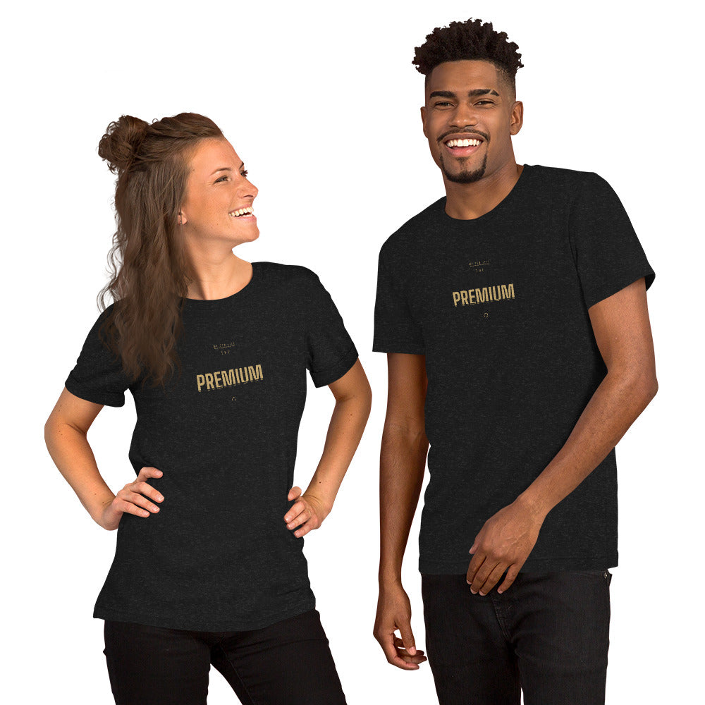 The Human Premium Unisex Tee in Ink Black, front view