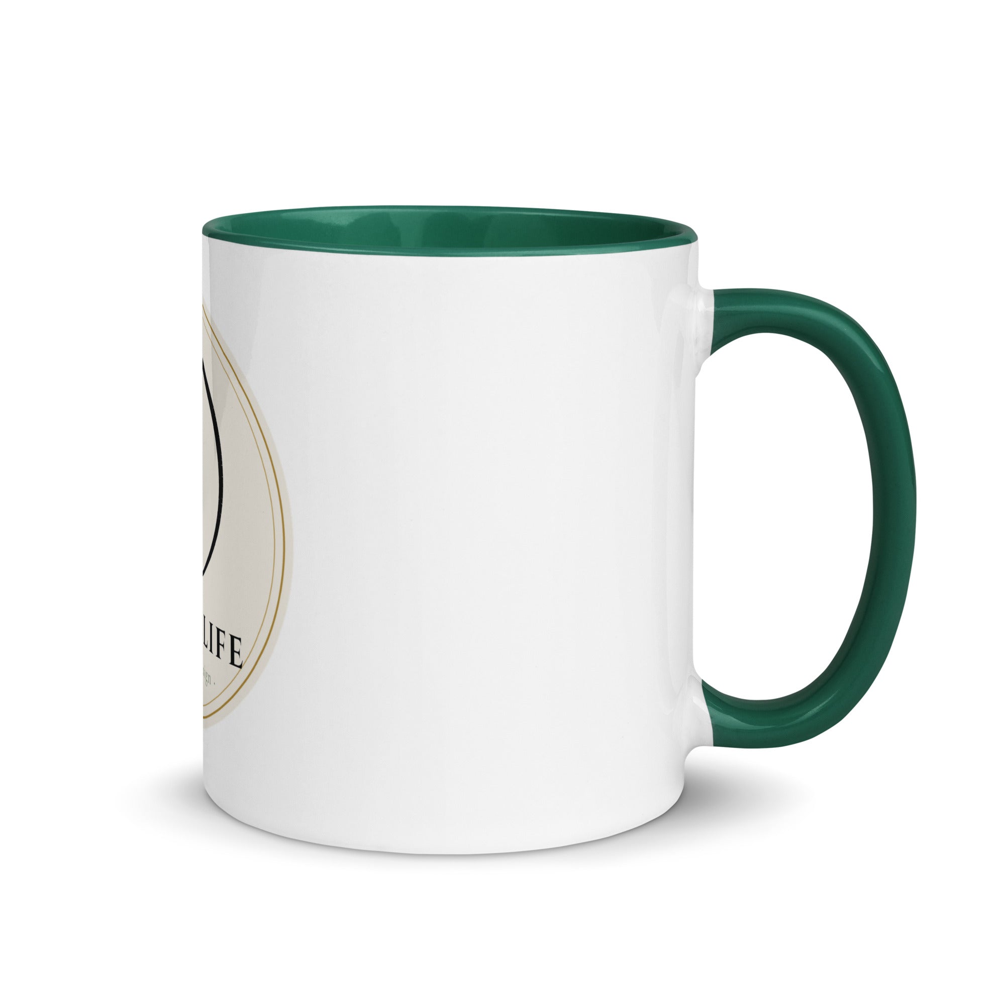 My Zen Life color-glaze mug, handle view