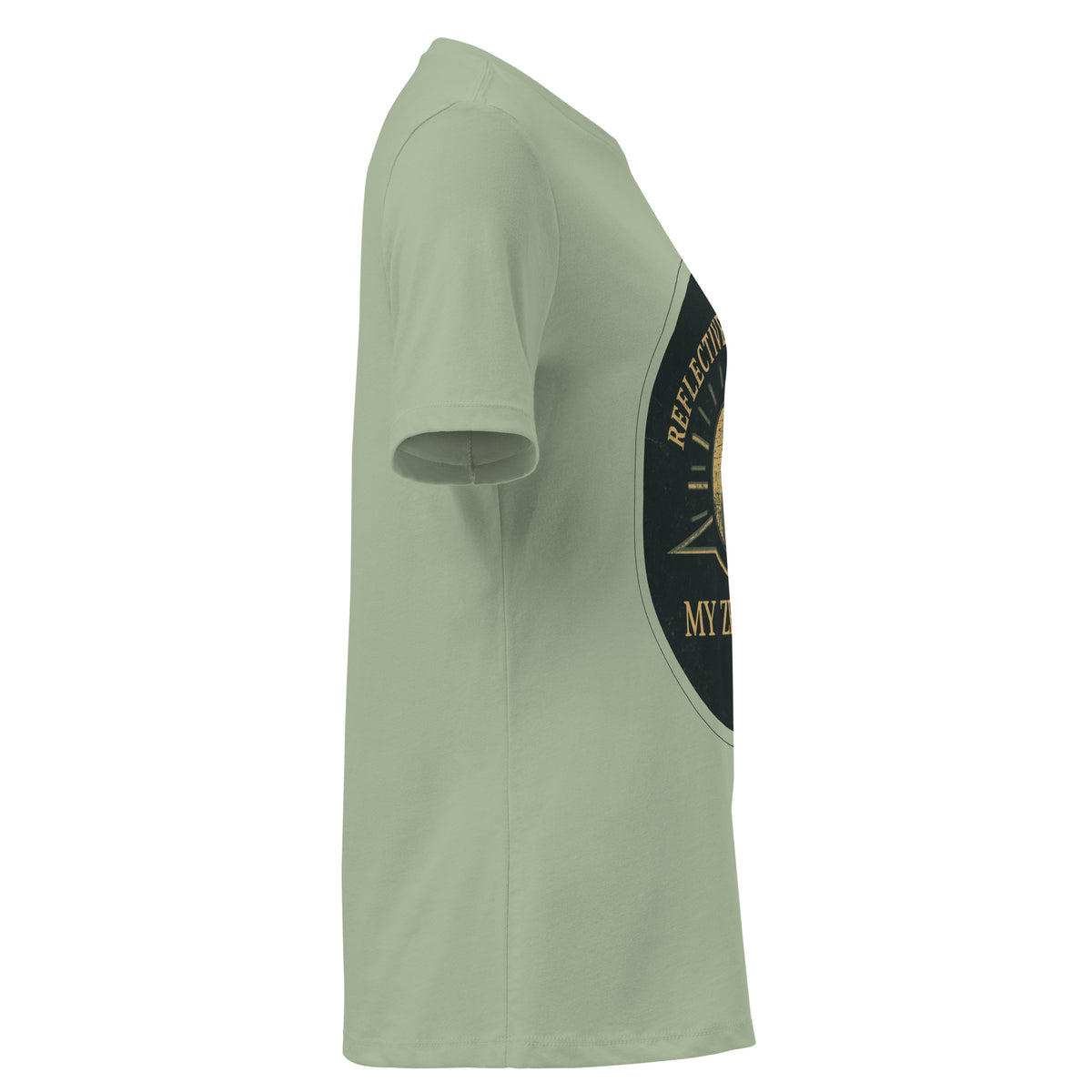 My Zen Life Women's Relaxed T-Shirt in sage, right side view