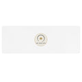 My Zen Life yoga mat in white with the lotus and ensō brand mark